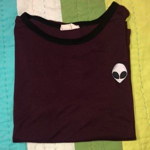 Maroon Alien T-shirt